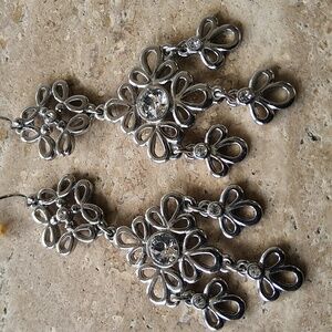 Silver Filigree Dangle Earrings